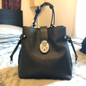 Beautiful Tumi Black Leather Handbag - practically brand new